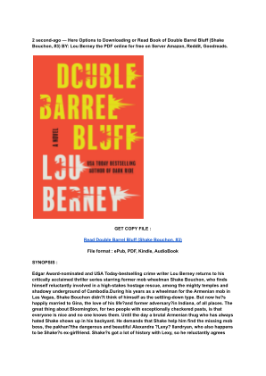 Unduh (Read) PDF Double Barrel Bluff (Shake Bouchon, #3) by Lou Berney.pdf secara gratis