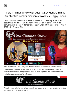 免费下载 Vera Thomas Show guest teacher Richard Blank Costa Ricas Call Center.pdf