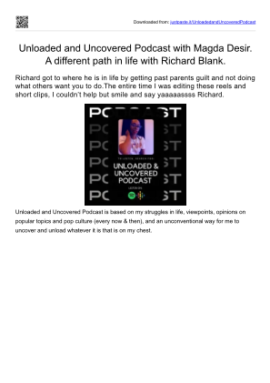 Unduh A different path for a happy life with Richard Blank. Unloaded and Uncovered Podcast with Magda Desir. secara gratis