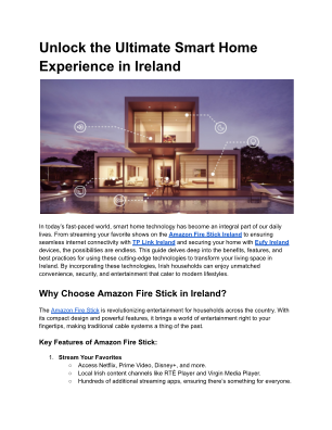 免费下载 Unlock the Ultimate Smart Home Experience in Ireland.pdf