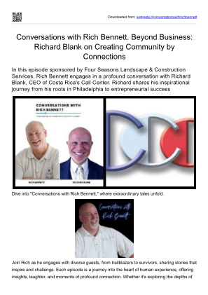 免费下载 Conversations with Rich Bennett. Beyond Business Richard Blank on Creating Community by Connections.pdf