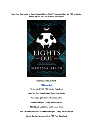 Unduh (DOWNLOAD) (PDF) Lights Out by Navessa Allen secara gratis