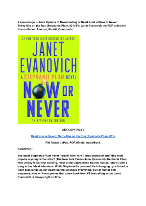 Unduh (Read) PDF Now or Never_ Thirty-One on the Run (Stephanie Plum, #31) by Janet Evanovich.pdf secara gratis