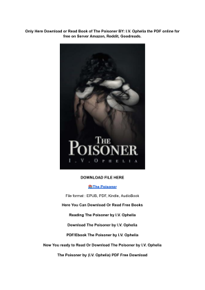 Unduh (DOWNLOAD) (PDF) The Poisoner by I.V. Ophelia secara gratis