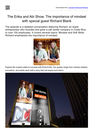 免费下载 The Erika and Abi Show. The importance of mindset with special guest Richard Blank.pdf