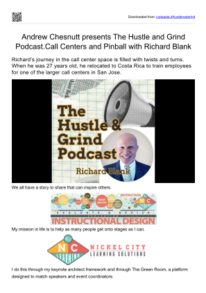 Télécharger The Hustle and Grind podcast guest Richard Blank Costa Ricas Call Center..pdf gratuitement