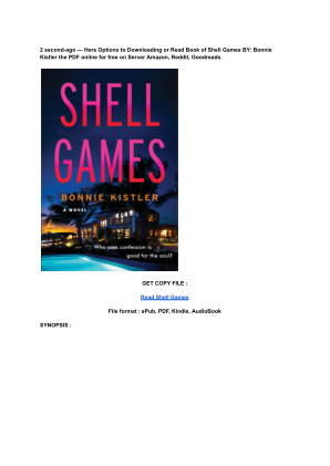 Unduh (Read) PDF Shell Games by Bonnie Kistler (1).pdf secara gratis