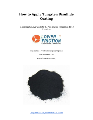 Descargar How to Apply Tungsten Disulfide Coating - handbook.pdf gratis