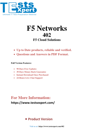 免费下载 Conquer the 402 - F5 Cloud Solutions Exam Success.pdf