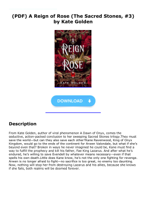 Unduh Download [PDF] A Reign of Rose (The Sacred Stones, #3) by Kate  Golden secara gratis