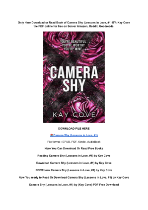 Unduh (DOWNLOAD) (PDF) Camera Shy (Lessons in Love, #1) by Kay Cove secara gratis