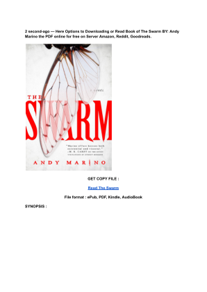 Скачать (Read) PDF The Swarm by Andy Marino.pdf бесплатно