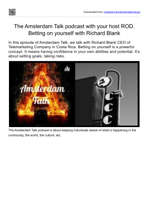 Baixe Amsterdam Talks Podcast guest educator Richard Blank Costa Ricas Call Center. gratuitamente