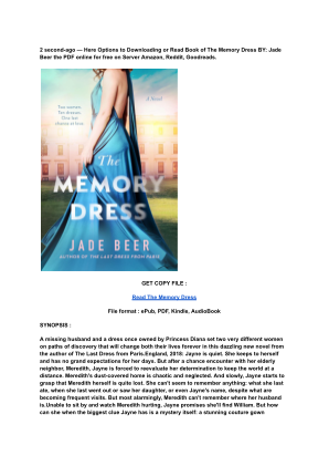 Unduh (Read) PDF The Memory Dress by Jade Beer (1).pdf secara gratis