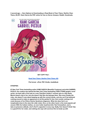 Unduh (Read) PDF Teen Titans_ Starfire (Teen Titans, #5) by Kami Garcia.pdf secara gratis