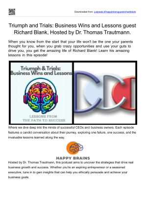 免费下载 Triumph and Trials podcast guest expert Richard Blank Costa Ricas Call center.pptx