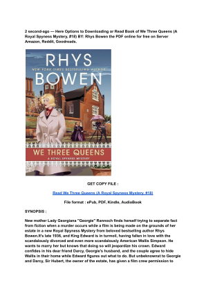 Unduh (Read) PDF We Three Queens (A Royal Spyness Mystery, #18) by Rhys Bowen.pdf secara gratis