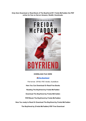 Unduh (DOWNLOAD) (PDF) The Boyfriend by Freida McFadden secara gratis