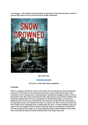 Unduh (Read) PDF Snow Drowned by Jennifer D. Lyle (1).pdf secara gratis