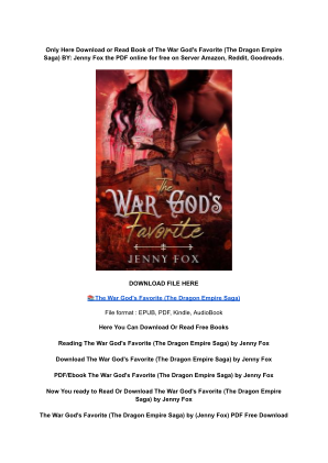 Unduh (DOWNLOAD) (PDF) The War God's Favorite (The Dragon Empire Saga) by Jenny Fox secara gratis