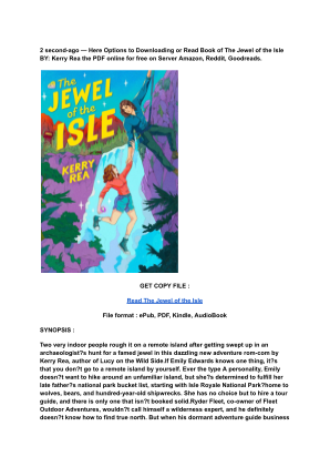 Unduh (Read) PDF The Jewel of the Isle by Kerry Rea.pdf secara gratis