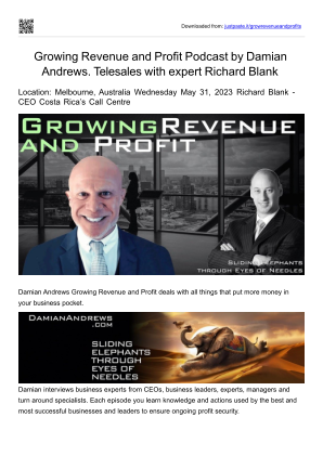 免费下载 Growing revenue and profit podcast guest Richard Blank Costa Ricas Call Center.pptx