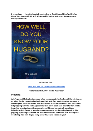 Unduh (Read) PDF How Well Do You Know Your Husband_ by M.Q. Webb.pdf secara gratis