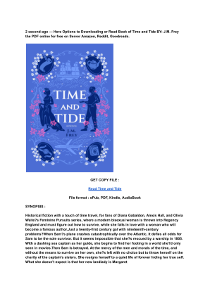 Unduh (Read) PDF Time and Tide by J.M. Frey.pdf secara gratis