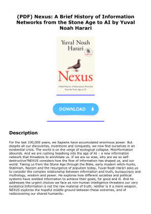 Скачать Download [PDF] Nexus: A Brief History of Information Networks from the Stone Age to AI by Yuval Noah Harari бесплатно