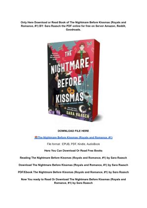 Unduh (DOWNLOAD) (PDF) The Nightmare Before Kissmas (Royals and Romance, #1) by Sara Raasch secara gratis