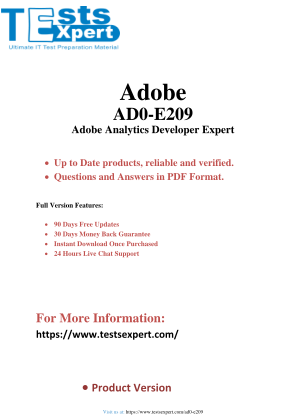 Descargar Adobe AD0-E209 Certification Exam Syllabus and Exam Questions.pdf gratis