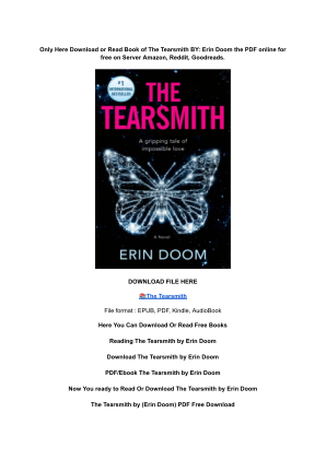 Unduh (DOWNLOAD) (PDF) The Tearsmith by Erin Doom secara gratis