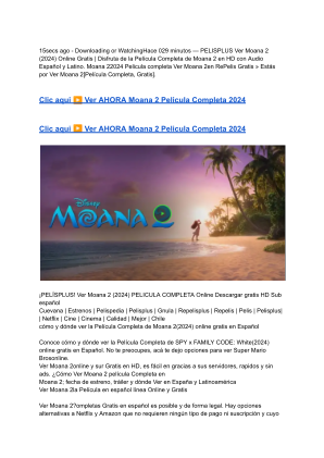 Descargar PelisPlus-VER!! “Moana2” 2024 Película Completa en ESPAÑOL y Latino gratis