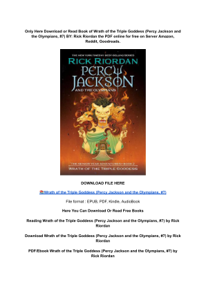 Unduh (DOWNLOAD) (PDF) Wrath of the Triple Goddess (Percy Jackson and the Olympians, #7) by Rick Riordan secara gratis