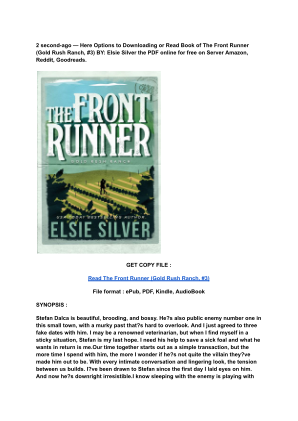 Unduh (Read) PDF The Front Runner (Gold Rush Ranch, #3) by Elsie Silver.pdf secara gratis