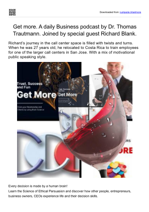 Скачать Get more. A daily Business podcast. Dr. Thomas Trautmann special guest Richard Blank. бесплатно