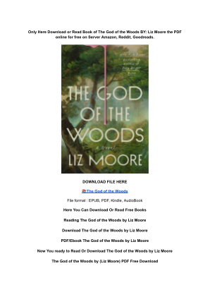 Unduh (DOWNLOAD) (PDF) The God of the Woods by Liz Moore secara gratis