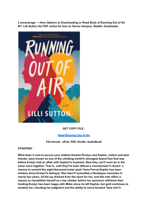 Unduh (Read) PDF Running Out of Air by Lilli Sutton.pdf secara gratis