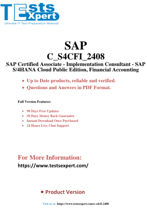 免费下载 Pass the C_S4CFI_2408 SAP S4HANA Cloud Financial Accounting Exam.pdf