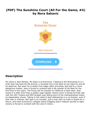 Unduh Download [PDF] The Sunshine Court (All For the Game, #4) by Nora Sakavic secara gratis