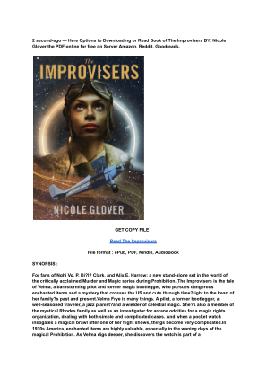 Unduh (Read) PDF The Improvisers by Nicole Glover (1).pdf secara gratis