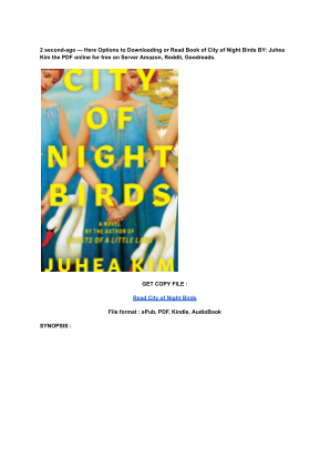 Unduh (Read) PDF City of Night Birds by Juhea Kim.pdf secara gratis