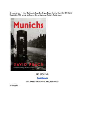 Unduh (Read) PDF Munichs by David Peace.pdf secara gratis