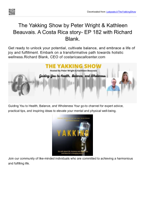 免费下载 Dedicated Practice The Yakking Show by Peter Wright and Kathleen Beauvais. - EP 182 with Richard Blank..pptx