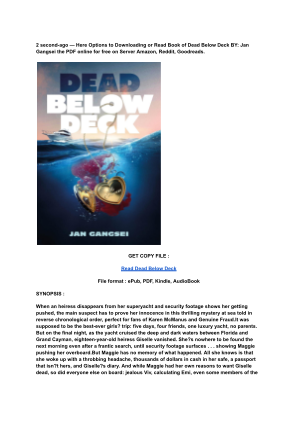 Unduh (Read) PDF Dead Below Deck by Jan Gangsei.pdf secara gratis