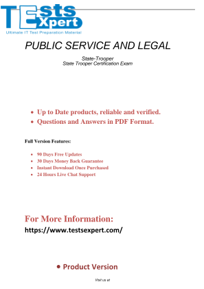 免费下载 Essential Guide to State Trooper Certification Exam Success.pdf