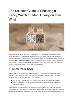 Скачать The Ultimate Guide to Choosing a Fancy Watch for Men.pdf бесплатно