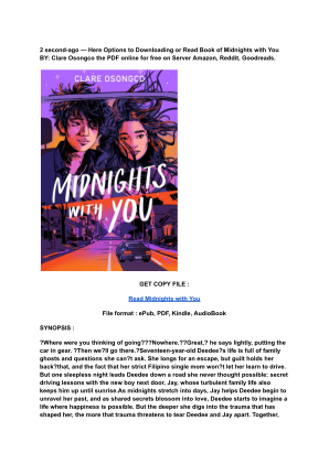 Unduh (Read) PDF Midnights with You by Clare Osongco.pdf secara gratis