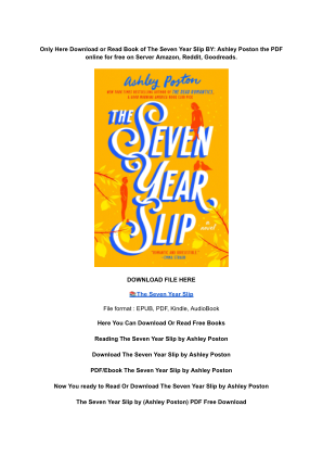 Unduh (DOWNLOAD) (PDF) The Seven Year Slip by Ashley Poston secara gratis