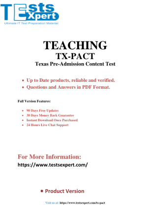 免费下载 Unlock Success with the Texas Pre-Admission Content Test Exam.pdf